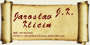 Jaroslav Klicin vizit kartica